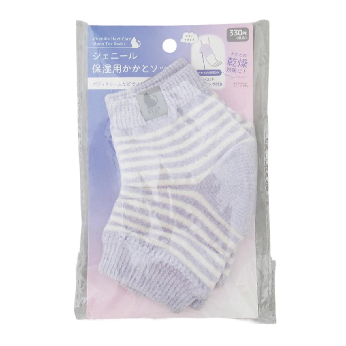 かかと保湿用つま先オープンソックス LV 326637